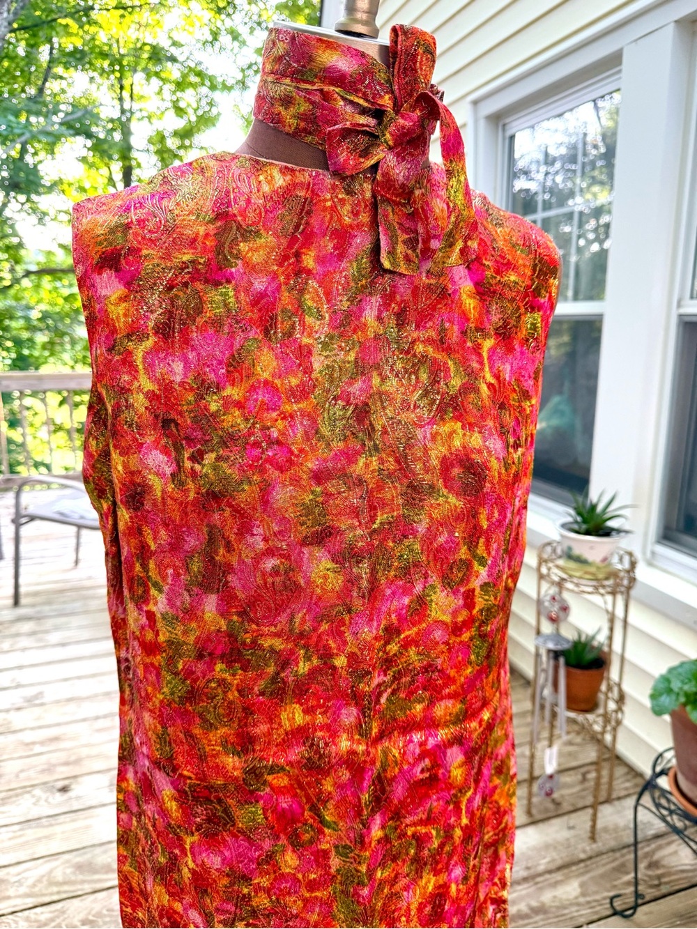 Metallic Malbe Originals Gorgeous Vintage Dress & Belt